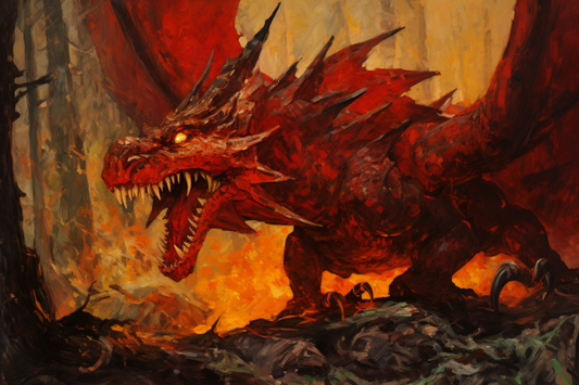 Fire Red Dragon  Diamond Painting Kits