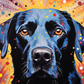 Colorful Colorburst Labrador
