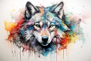 Rad Watercolor Wolf  Diamond Painting Kits