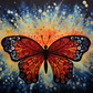 Artsy Red Butterfly  Diamond Painting Kits