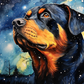 Stargazing Rottweiler