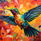 Hummingbird And Beautiful Colors  Diamond Painting Kits