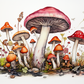 Mushrooms In Watercolor