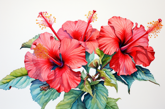 Pretty Watercolor Hibiscus
