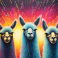 Fun Coloful Mexican Llamas