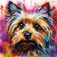 Colorful Watercolor Yorkie