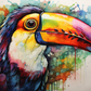 Artsy Watercolor Toucan