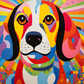 Bold Colorful Beagle  Diamond Painting Kits