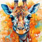 Artsy Watercolor Giraffe
