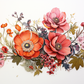 Blooming Watercolor Bouquet Of Flowers