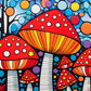Colorful Bold Mushrooms
