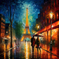 Eiffel Tower On A Romantic Evening