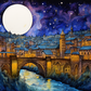 Full Moon Starry Night In Rome