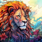 Watercolor Lion