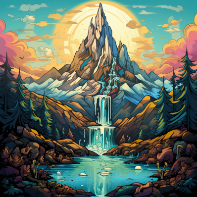 Waterfall Daydream  Diamond Painting Kits