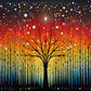 Black Tree Forest Starry Sky