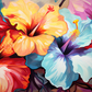 Multi Colored Hibiscus