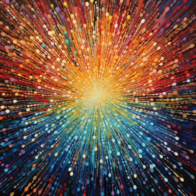 Bright Colorburst Mandala  Diamond Painting Kits