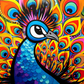 Fun Color Pop Peacock  Diamond Painting Kits