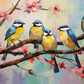 Springtime Birds On Branches  Diamond Painting Kits
