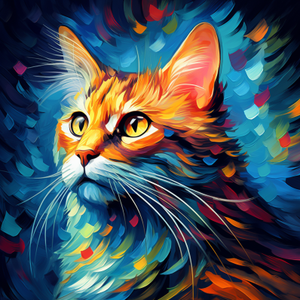 Pretty Kitty And Whisks Of Color