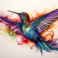 Beautiful Sweet Watercolor Hummingbird