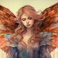 Watercolor Praying Angel