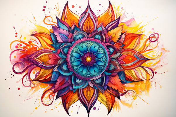 Preyy Watercolor Mandala