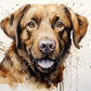 Watercolor Brown Labrador