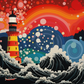Lighthouse In Bold Waves