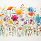 Colorful Watercolor Wildflowers