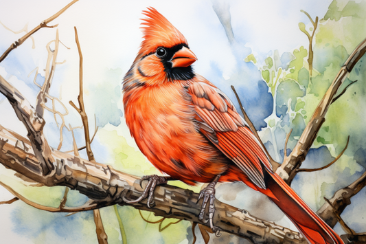 Watercolor Cardinal