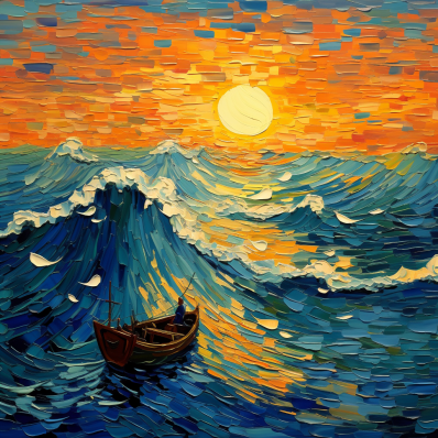 A Boat At Sea