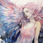 Watercolor Lavender Angel