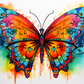 Watercolor Vibrant Butterfly  Diamond Painting Kits