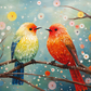 Sweet Spring Lovebirds  Diamond Painting Kits