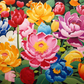 Vibrant Colorful Peonies