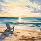 Beach Chair In Watercolor   Diamond Painting Kits