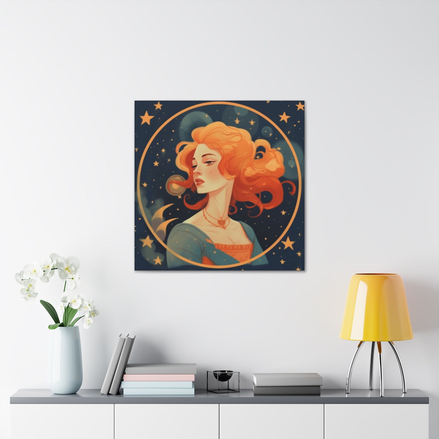 Lofi Style Virgo Girl, Unimpressed - Large Wall Art