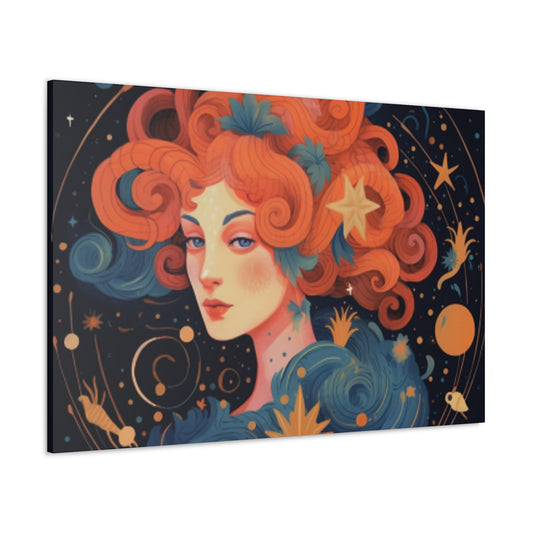 Lofi, Astrology,  Dreaming Of A Aqua Aquarius - Large Wall Art