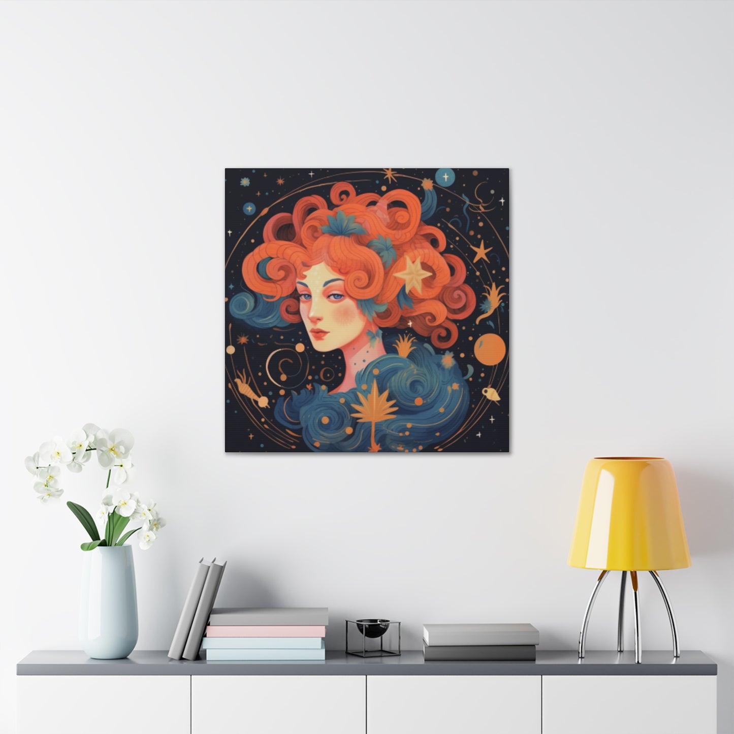 Lofi, Astrology,  Dreaming Of A Aqua Aquarius - Large Wall Art