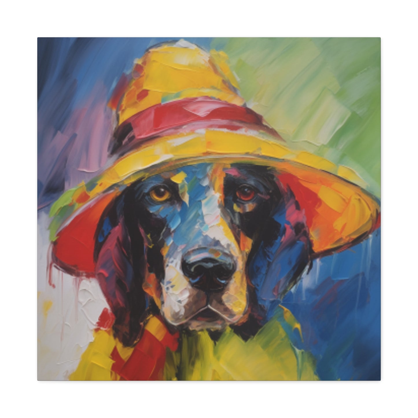 Good Boy, Coonhound Ready For The Rain- Large Wall Art