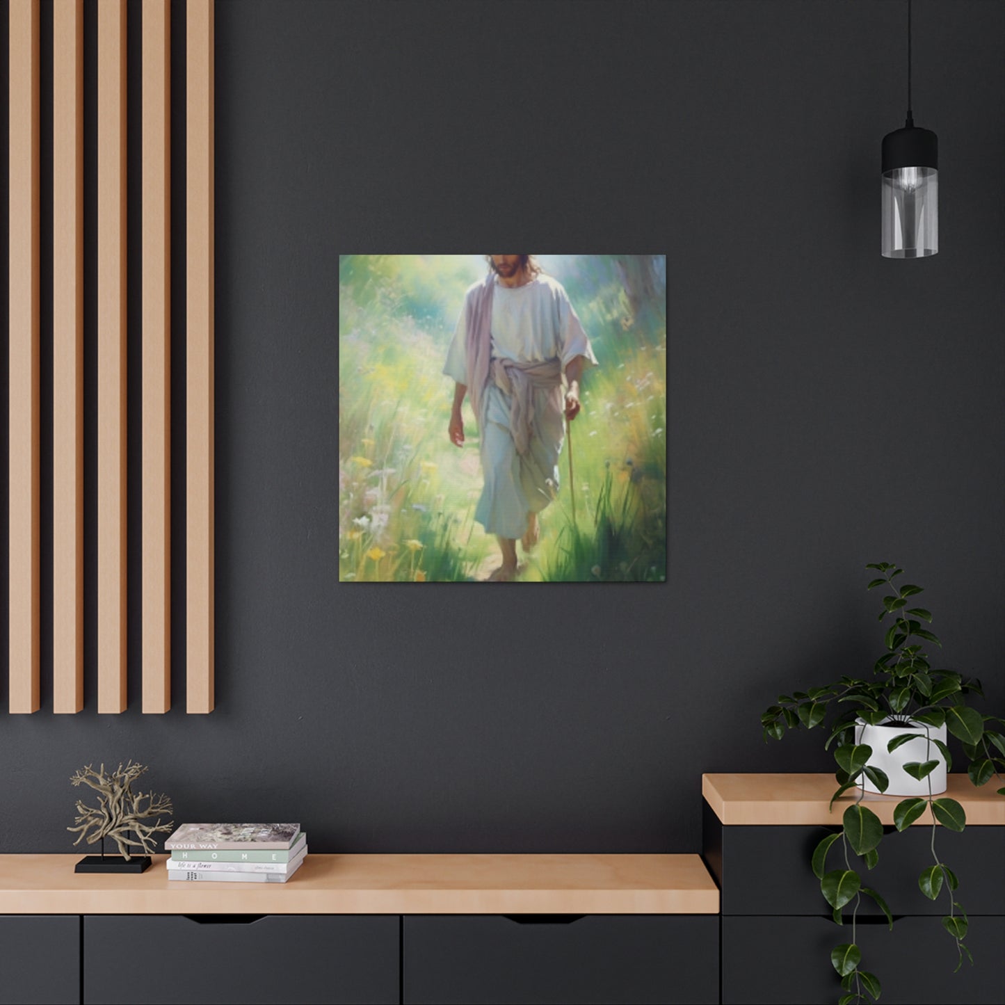 Jesus On A Peaceful Walk- Large Wall Art