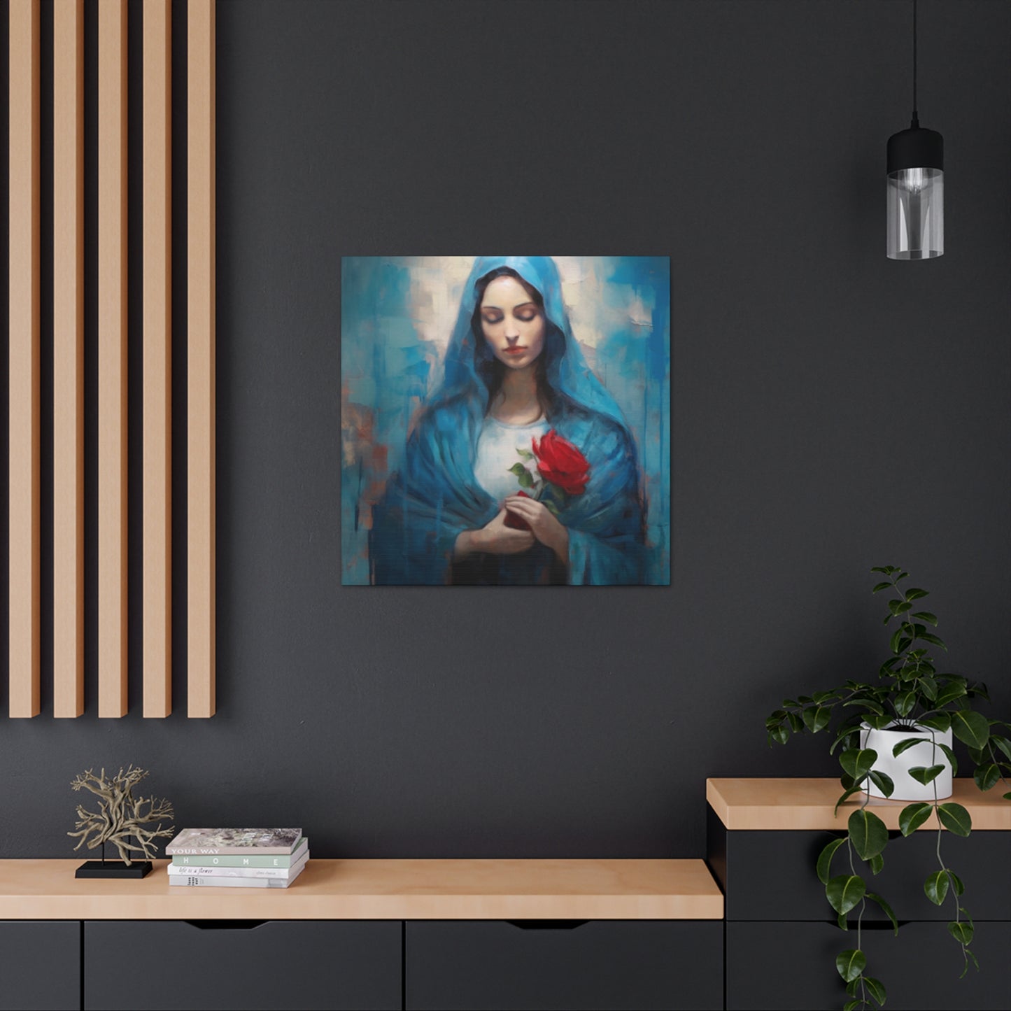 Mother Mary Praying For Sinners - Large Wall Art