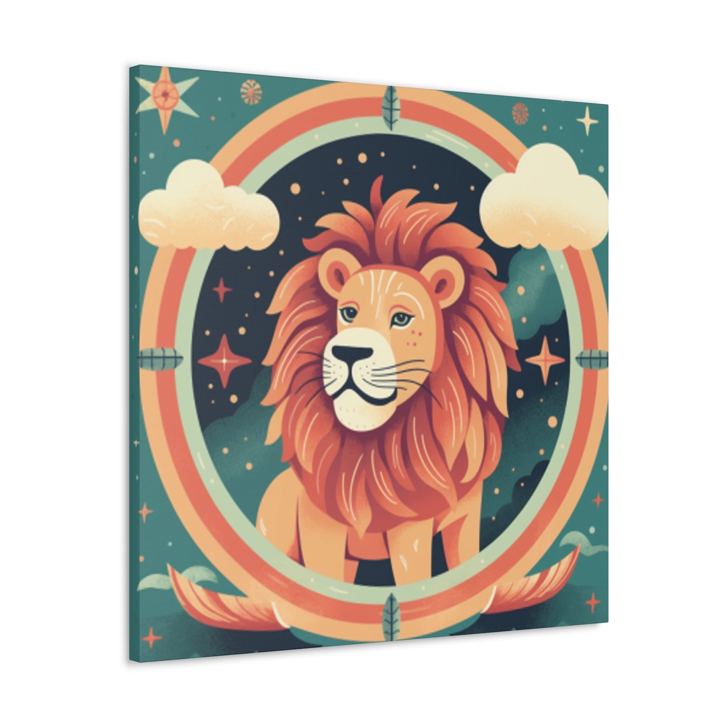 Super Adorbs, Lofi Leo And Clouds- Large Wall Art