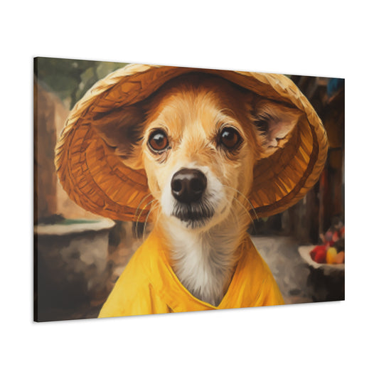 Chihuahua In A Conical Hat - Large Wall Art