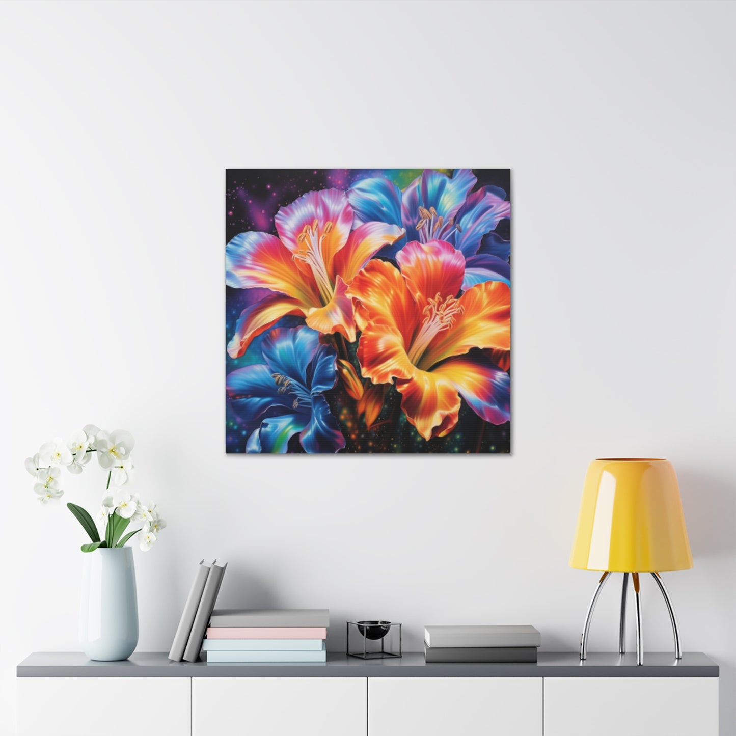 Super Psychedelic, Glowing Hibiscus  - Large Wall Art