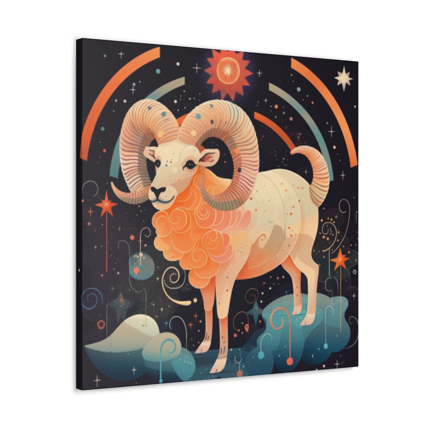 Lofi Style Strong Aries, - Large Wall Art