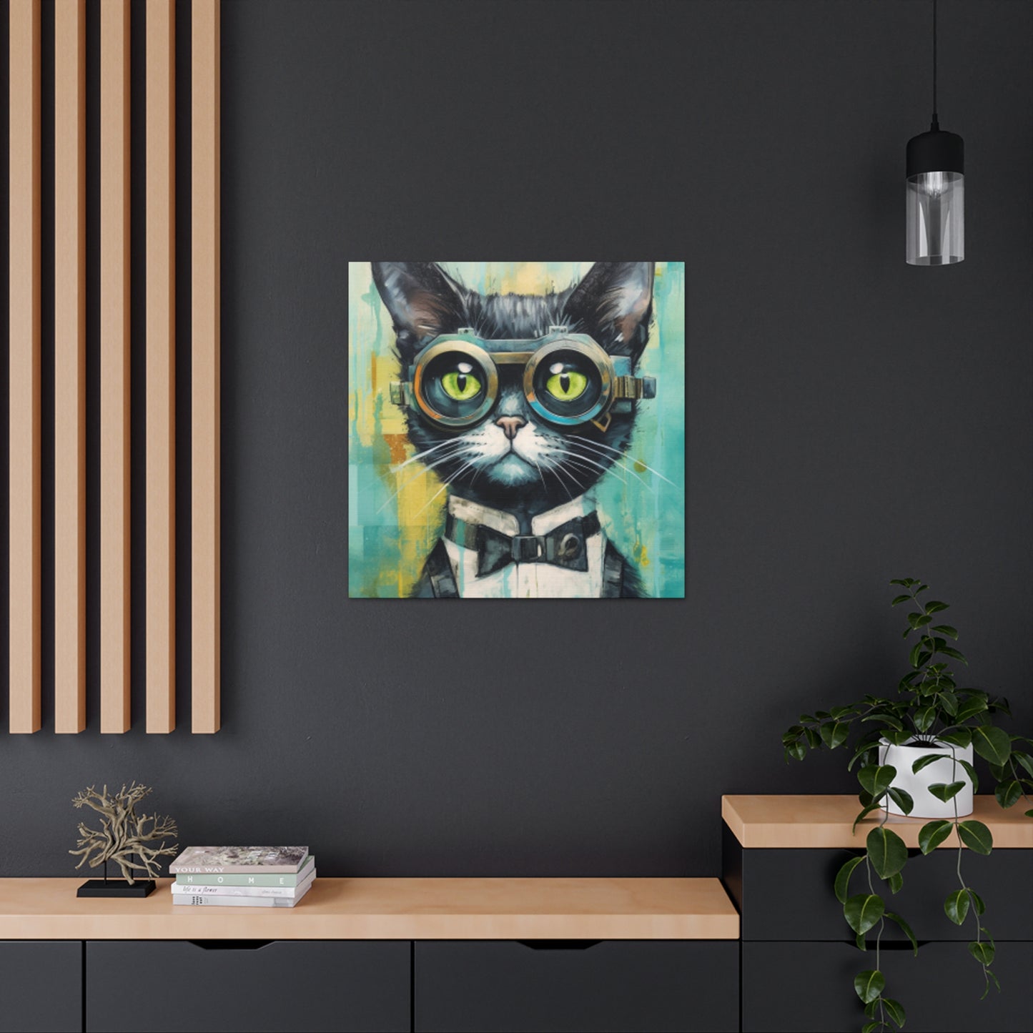 Fancy Cat ,steampunk Style - Large Wall Art