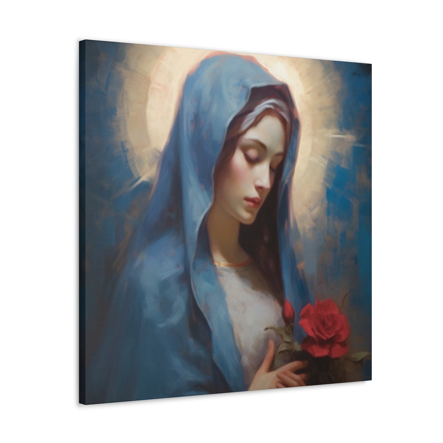 Praying Virgin Mary And Roses- Large Wall Art